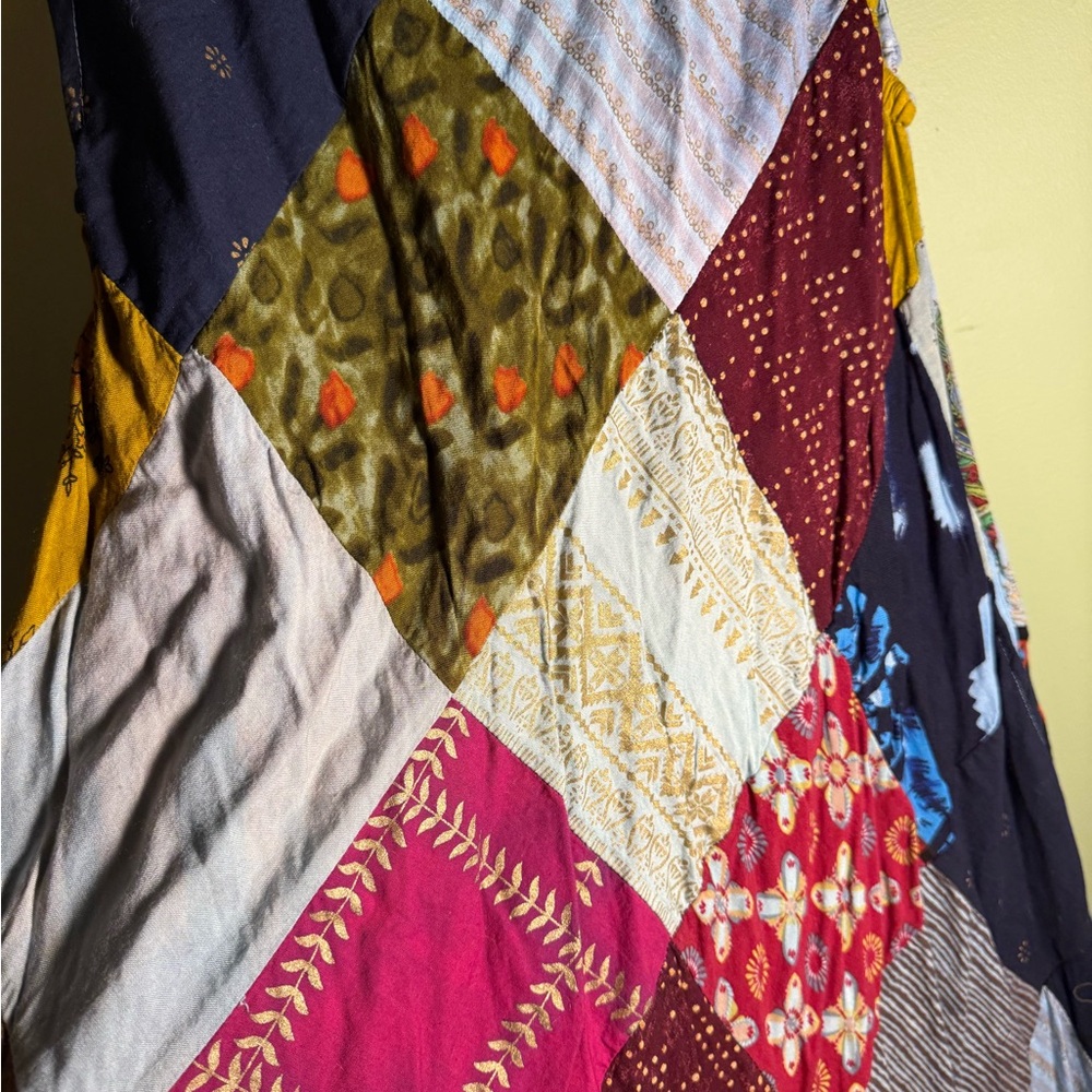Patchwork Sleeveless Dress - Multicolor - Picture 3 of 5